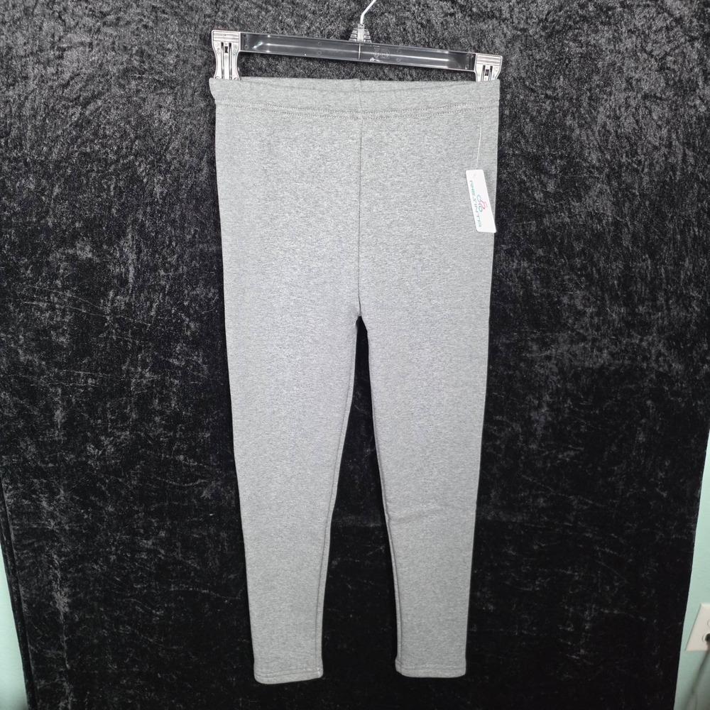 Resinta Girls Heather Gray Fleece Lined Leggings Size 7-8Y Cotton Blend NWT